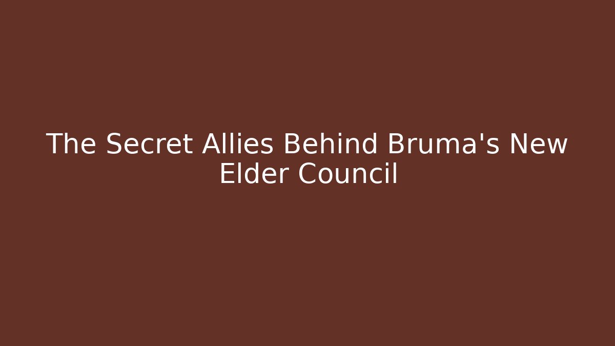 The Secret Allies Behind Bruma's New Elder Council