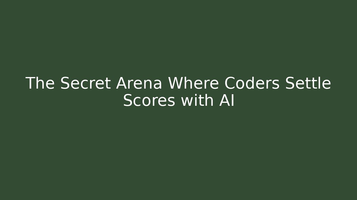 The Secret Arena Where Coders Settle Scores with AI