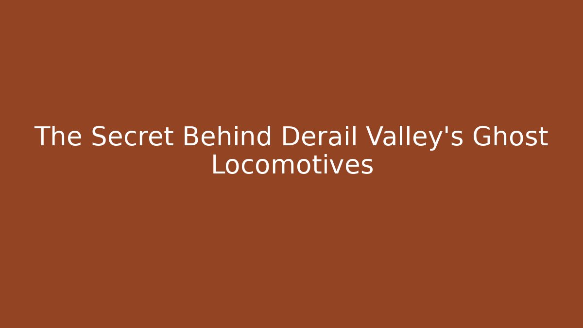 The Secret Behind Derail Valley's Ghost Locomotives