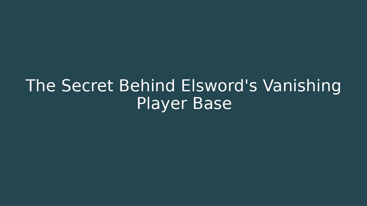 The Secret Behind Elsword's Vanishing Player Base - Critter Realm