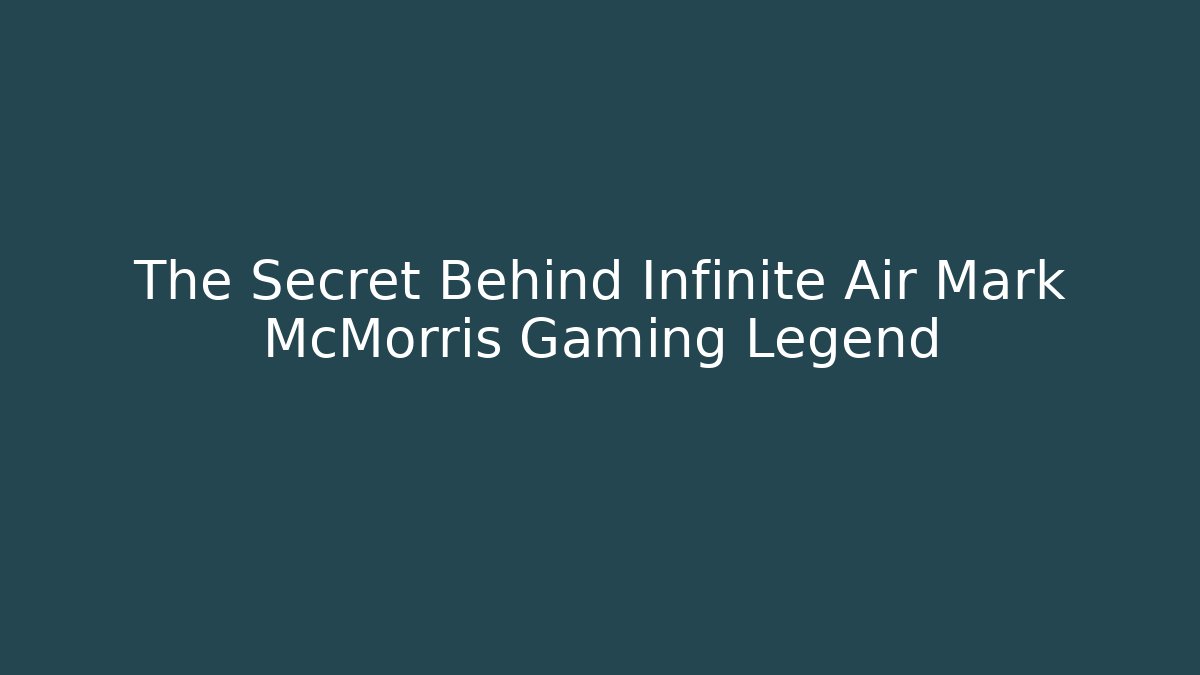 The Secret Behind Infinite Air Mark McMorris Gaming Legend