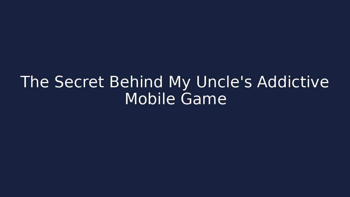 The Secret Behind My Uncle’s Addictive Mobile Game - Critter Realm