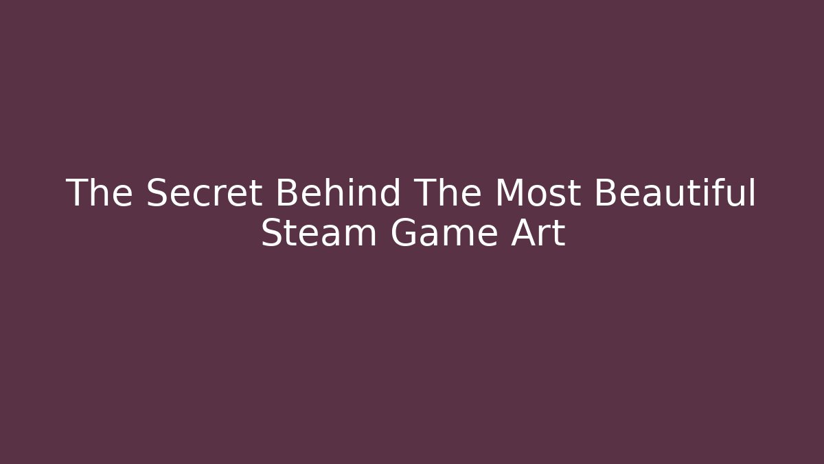 The Secret Behind The Most Beautiful Steam Game Art - Critter Realm