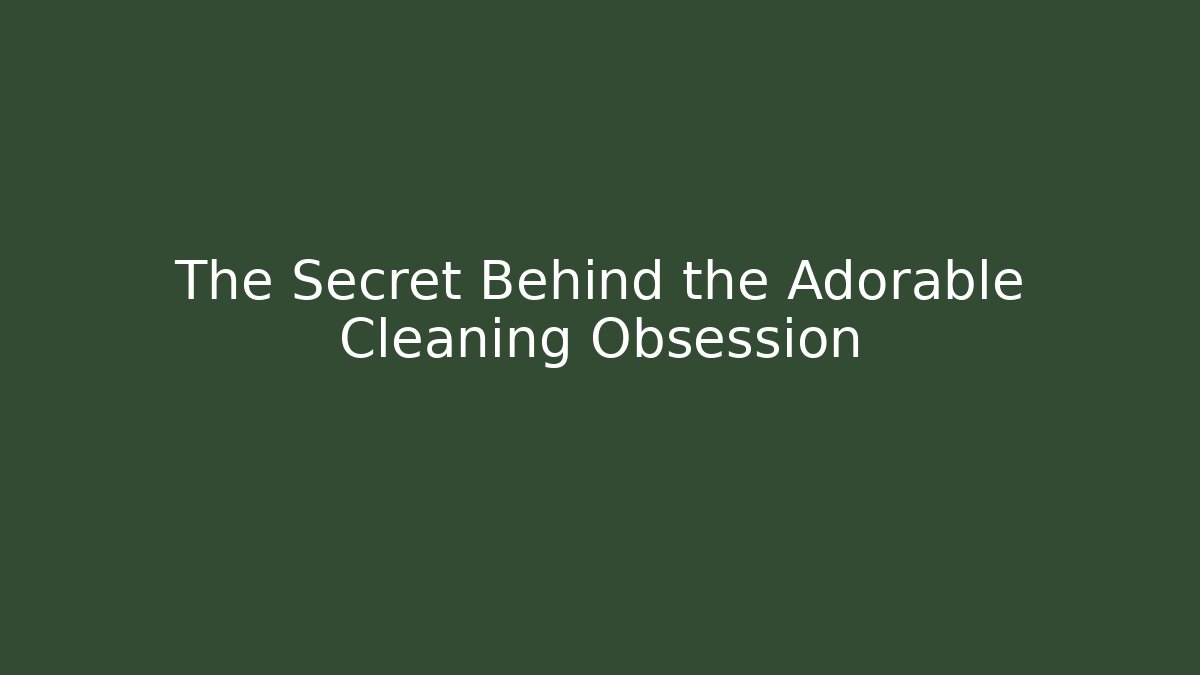 The Secret Behind the Adorable Cleaning Obsession