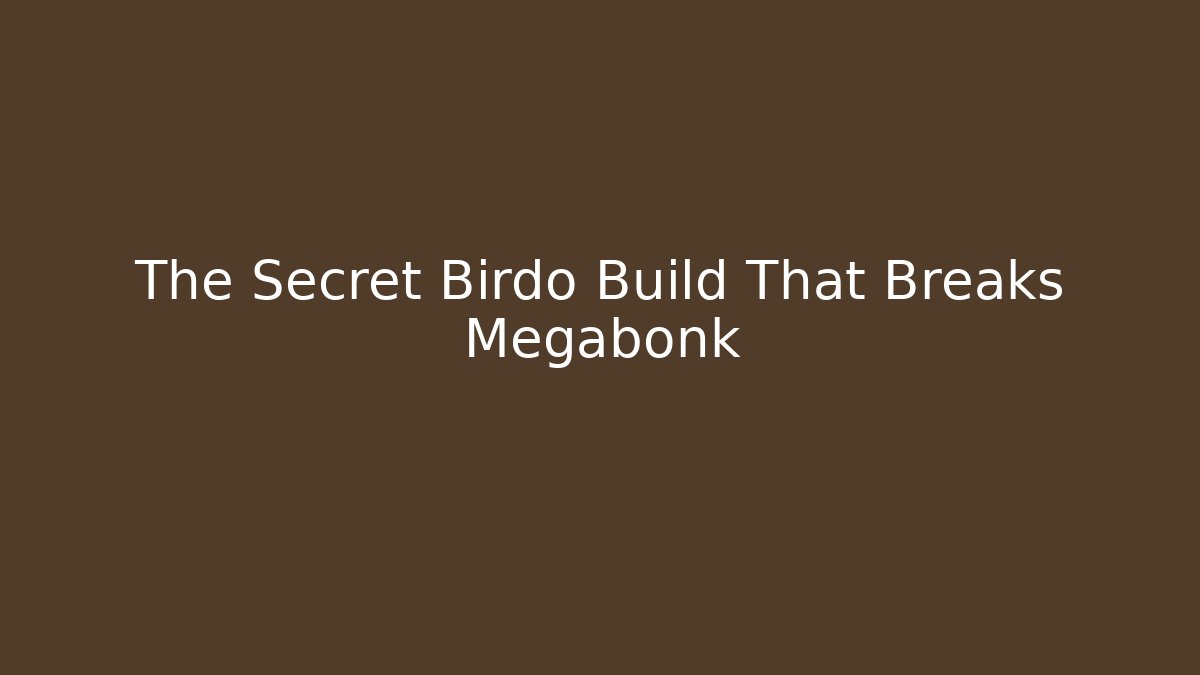 The Secret Birdo Build That Breaks Megabonk