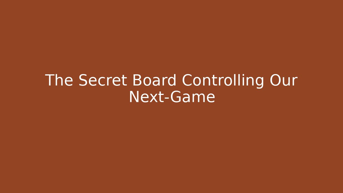 The Secret Board Controlling Our Next-Game - Critter Realm