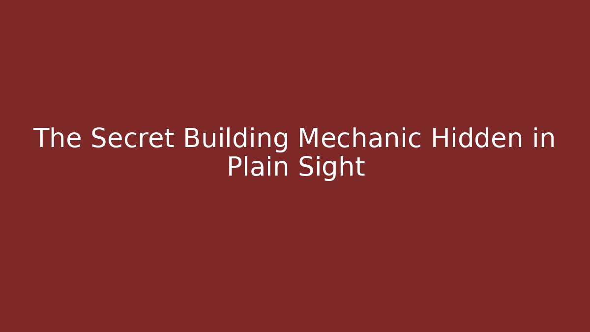The Secret Building Mechanic Hidden in Plain Sight - Critter Realm