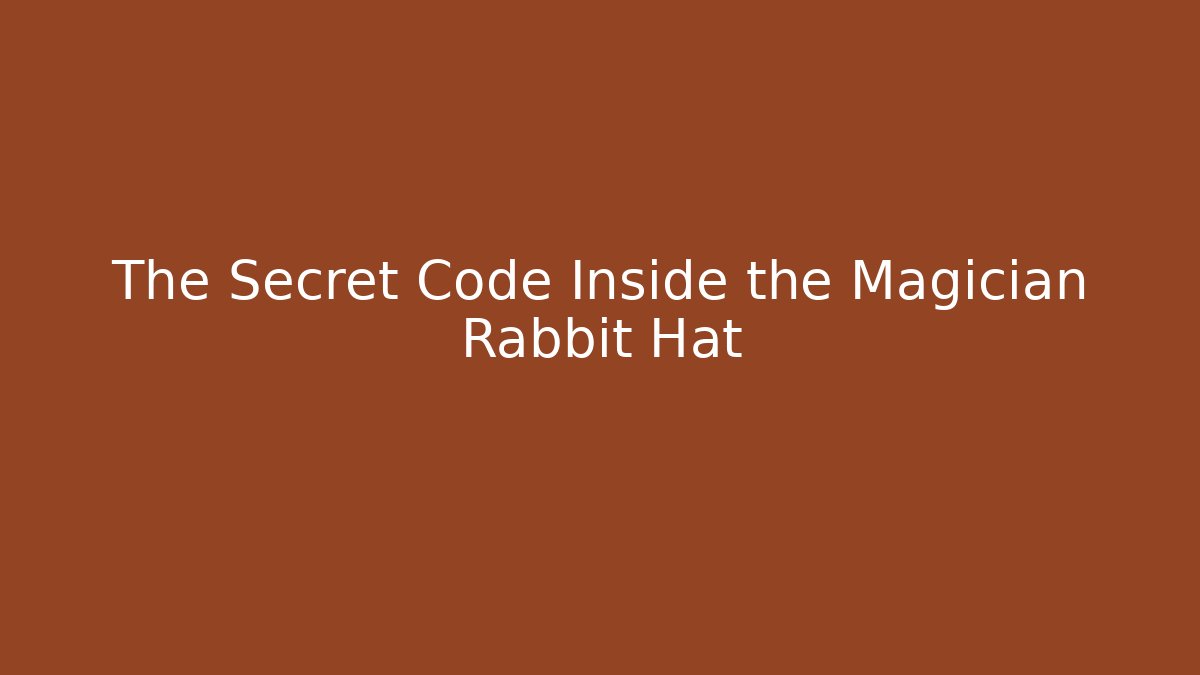 The Secret Code Inside the Magician Rabbit Hat