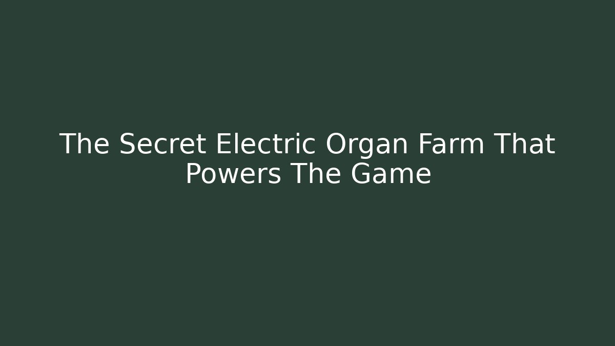 The Secret Electric Organ Farm That Powers The Game