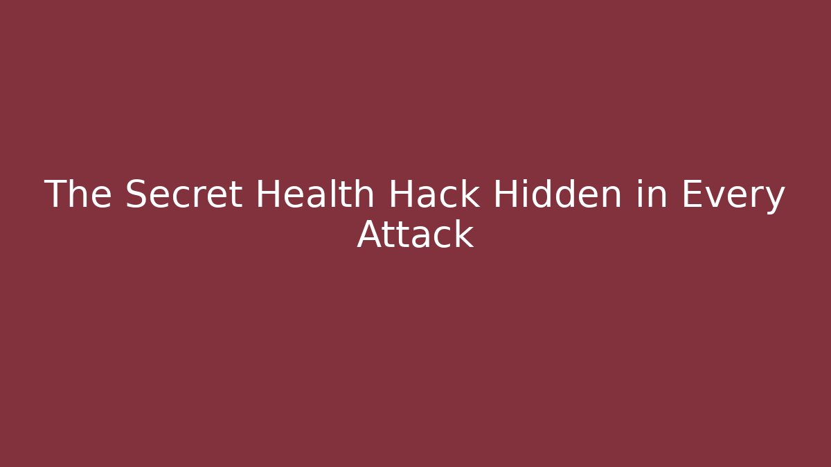 The Secret Health Hack Hidden in Every Attack - Critter Realm