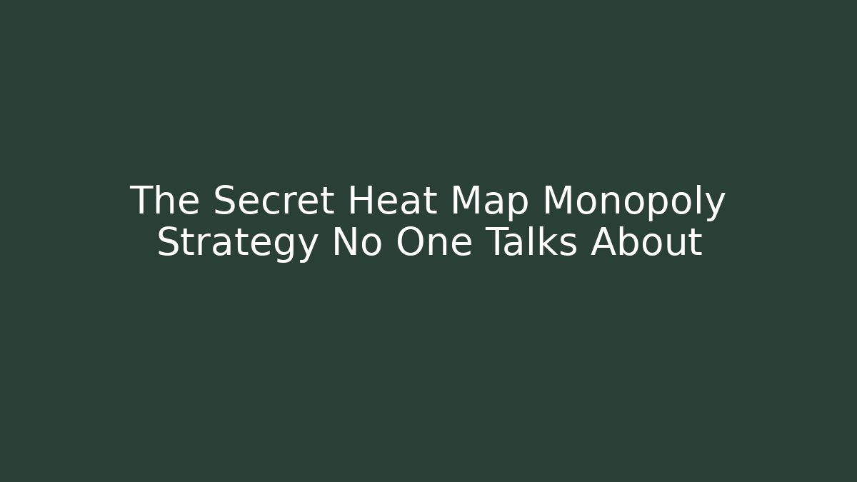 The Secret Heat Map Monopoly Strategy No One Talks About