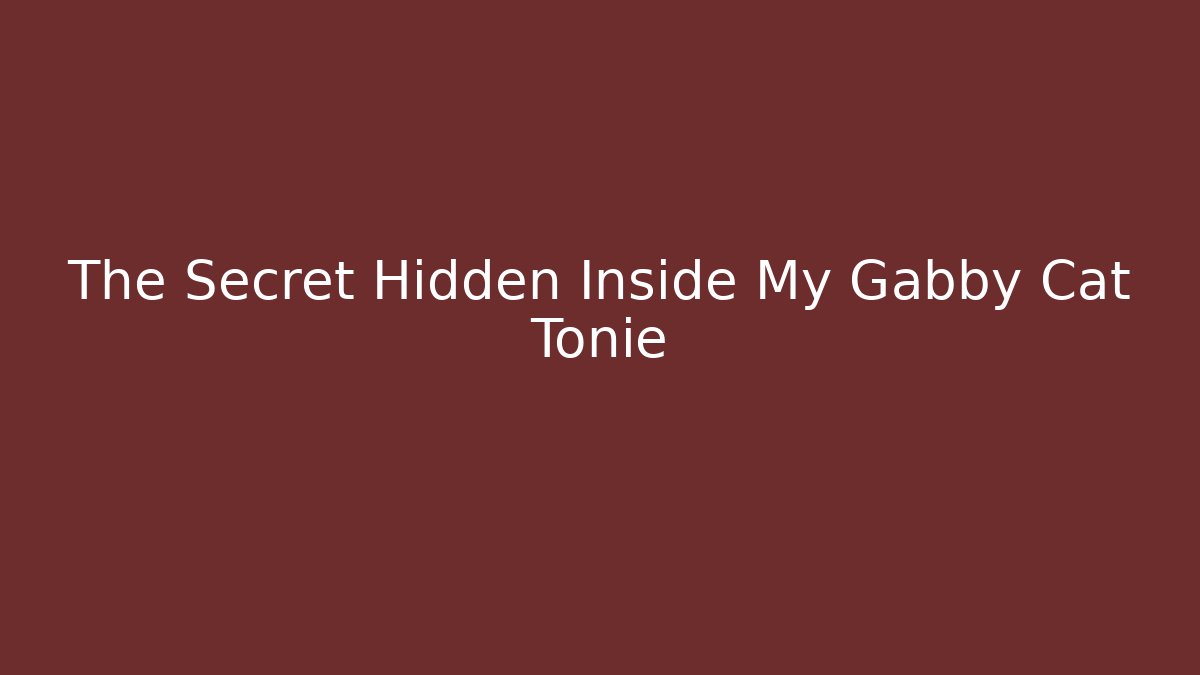 The Secret Hidden Inside My Gabby Cat Tonie