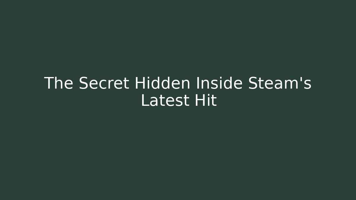 The Secret Hidden Inside Steam's Latest Hit - Critter Realm