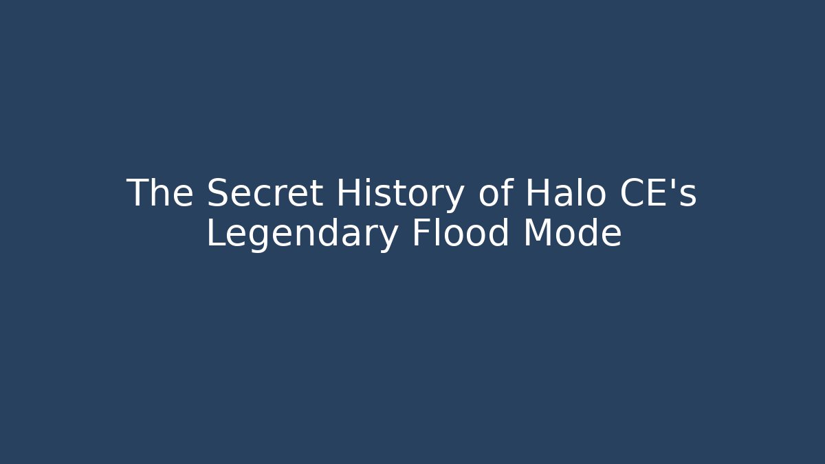 The Secret History of Halo CE's Legendary Flood Mode