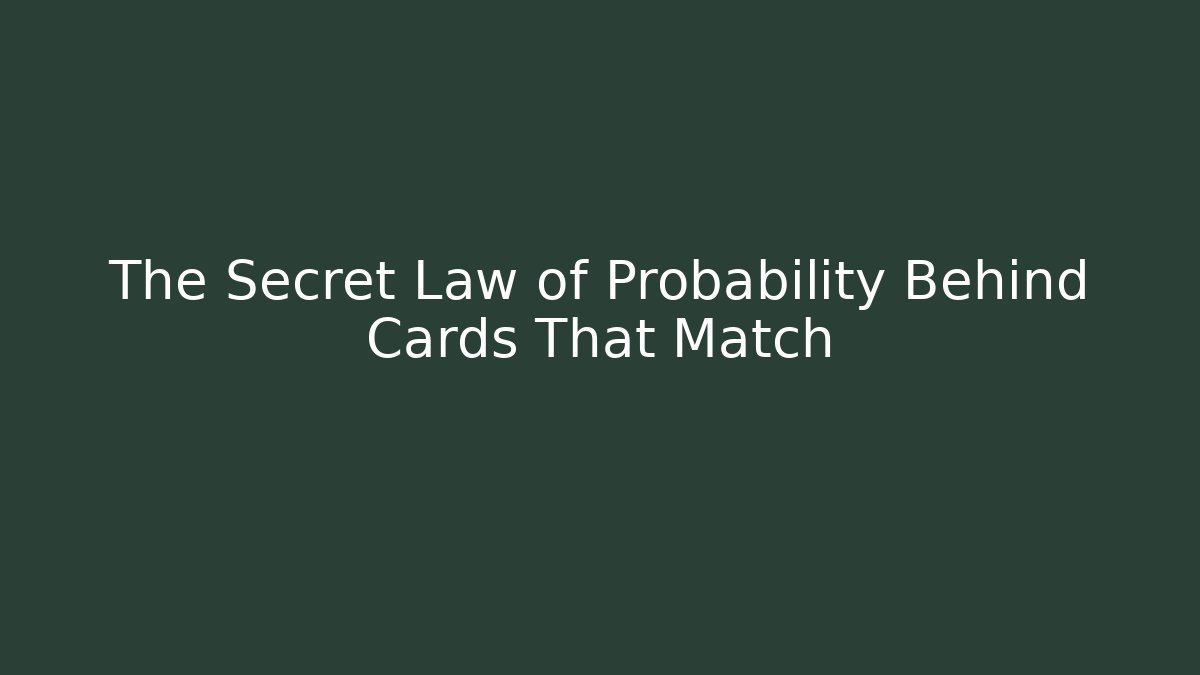 The Secret Law of Probability Behind Cards That Match