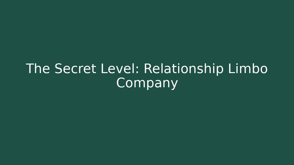 The Secret Level: Relationship Limbo Company - Critter Realm