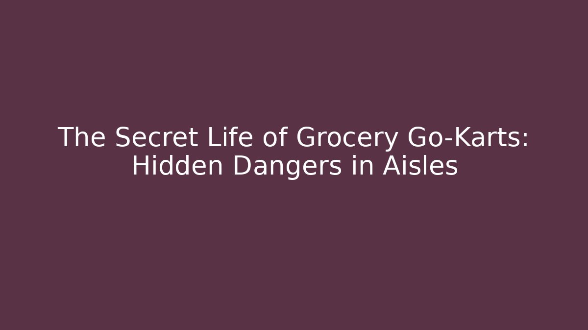 The Secret Life of Grocery Go-Karts: Hidden Dangers in Aisles