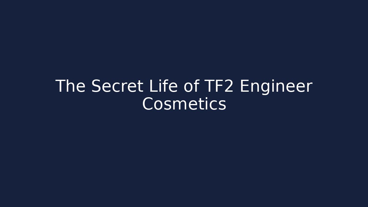 The Secret Life of TF2 Engineer Cosmetics