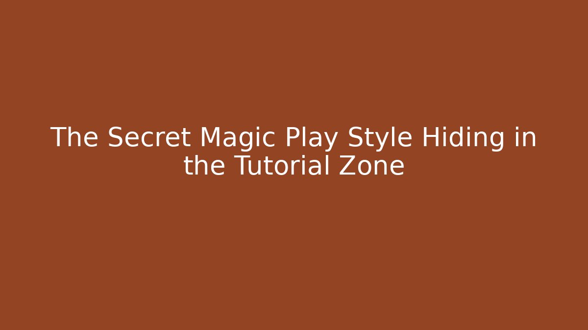 The Secret Magic Play Style Hiding in the Tutorial Zone - Critter Realm
