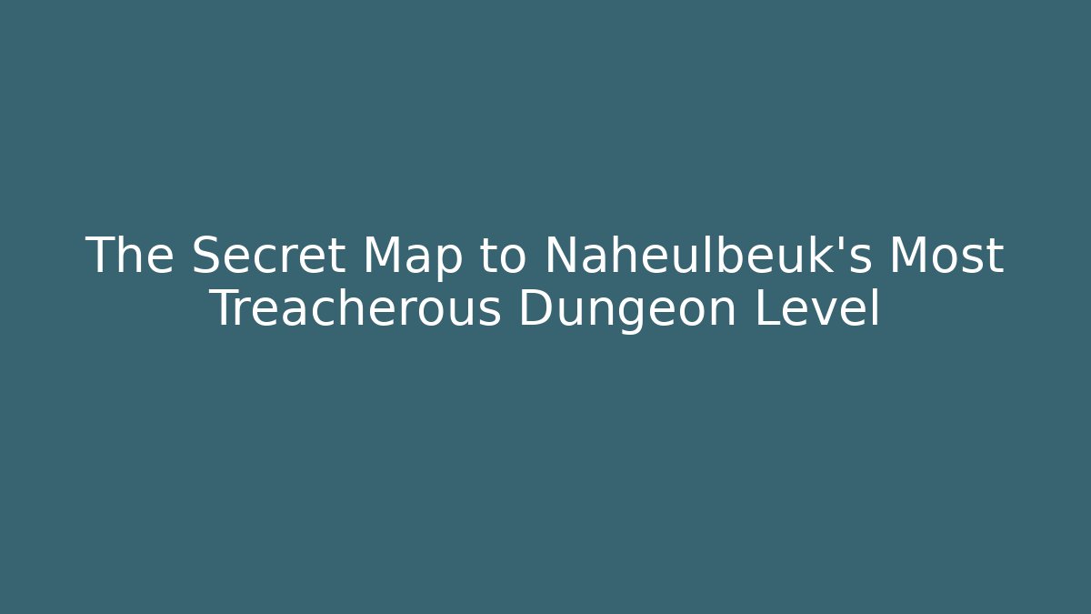 The Secret Map to Naheulbeuk's Most Treacherous Dungeon Level