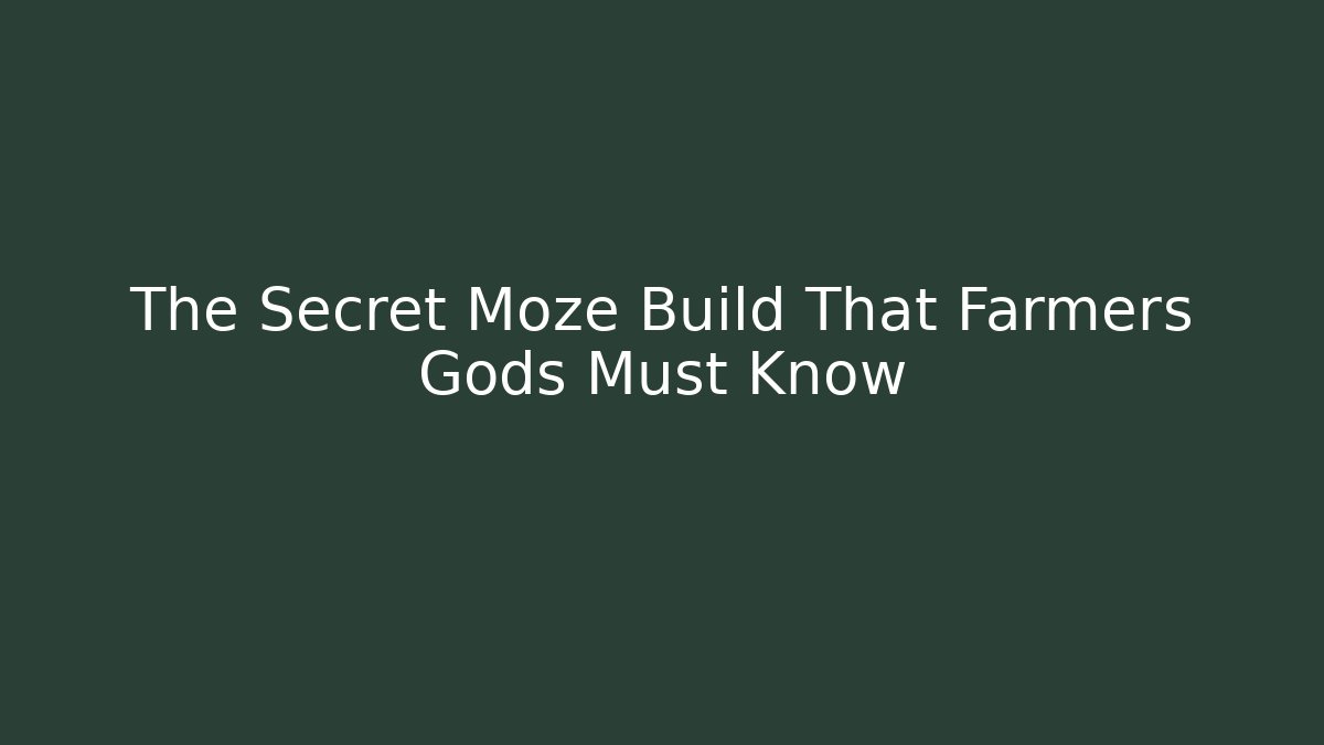 The Secret Moze Build That Farmers Gods Must Know - Critter Realm