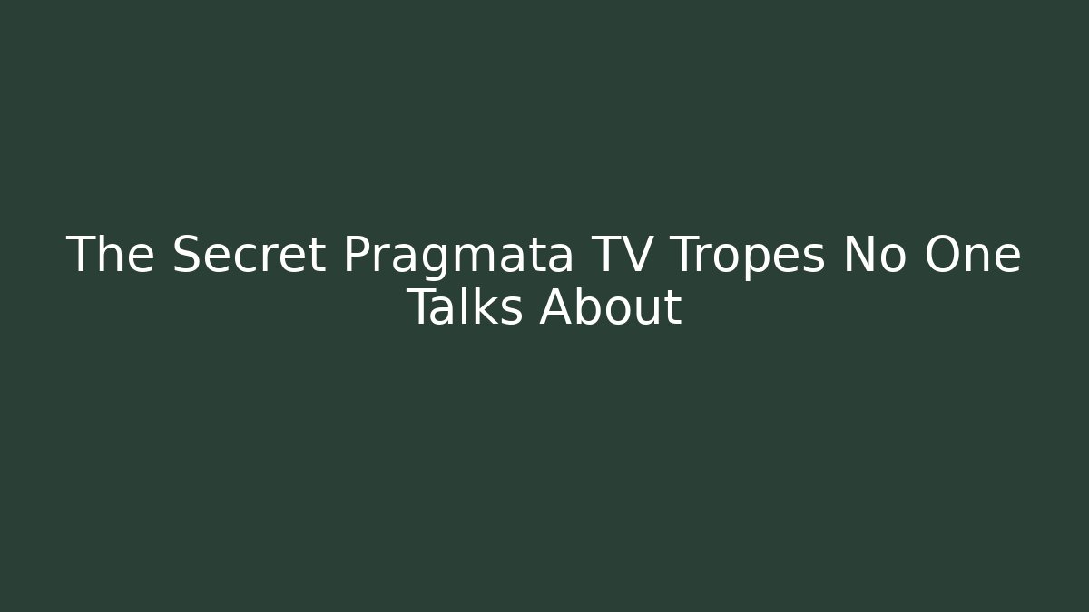 The Secret Pragmata TV Tropes No One Talks About