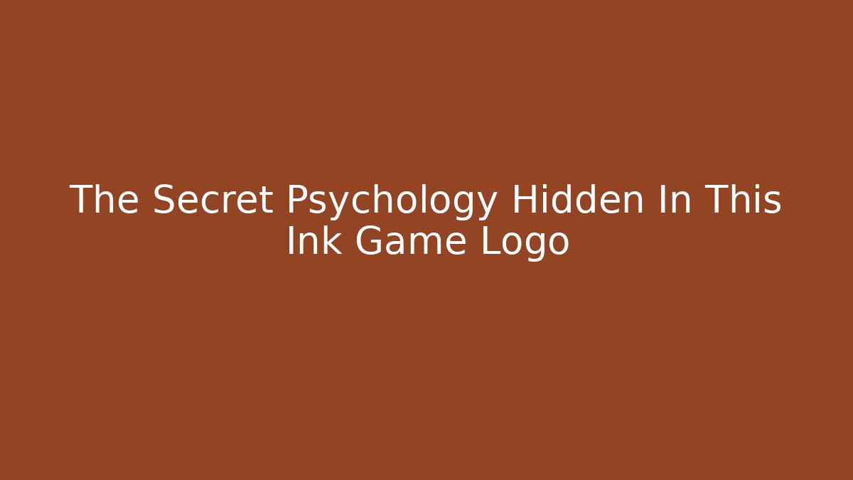 The Secret Psychology Hidden In This Ink Game Logo