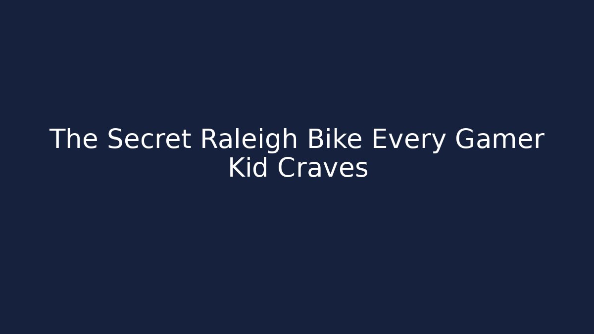 The Secret Raleigh Bike Every Gamer Kid Craves