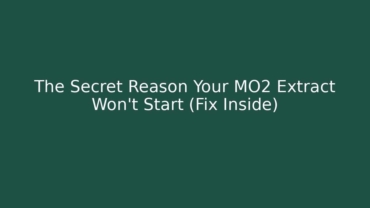 The Secret Reason Your MO2 Extract Won't Start (Fix Inside)