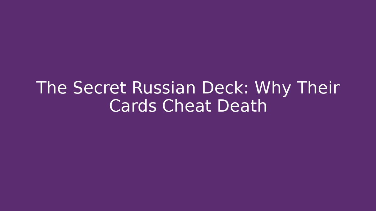 The Secret Russian Deck: Why Their Cards Cheat Death