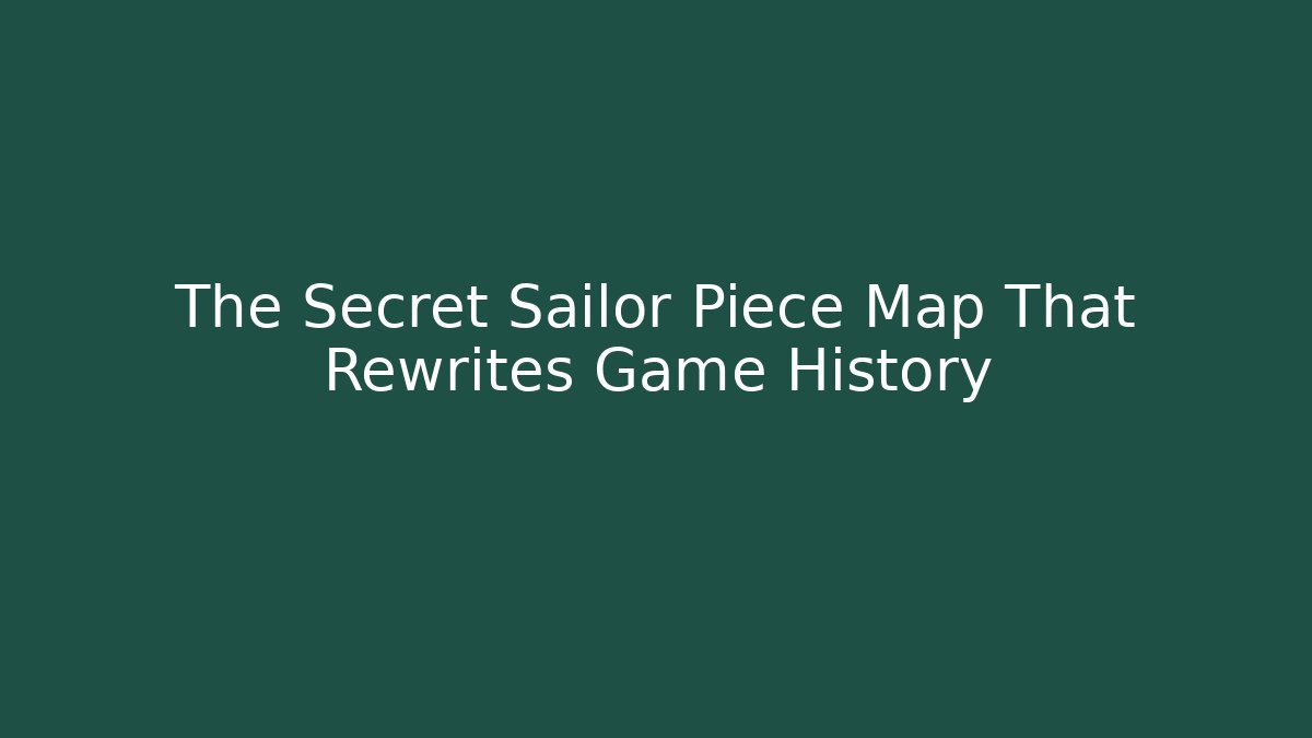 The Secret Sailor Piece Map That Rewrites Game History