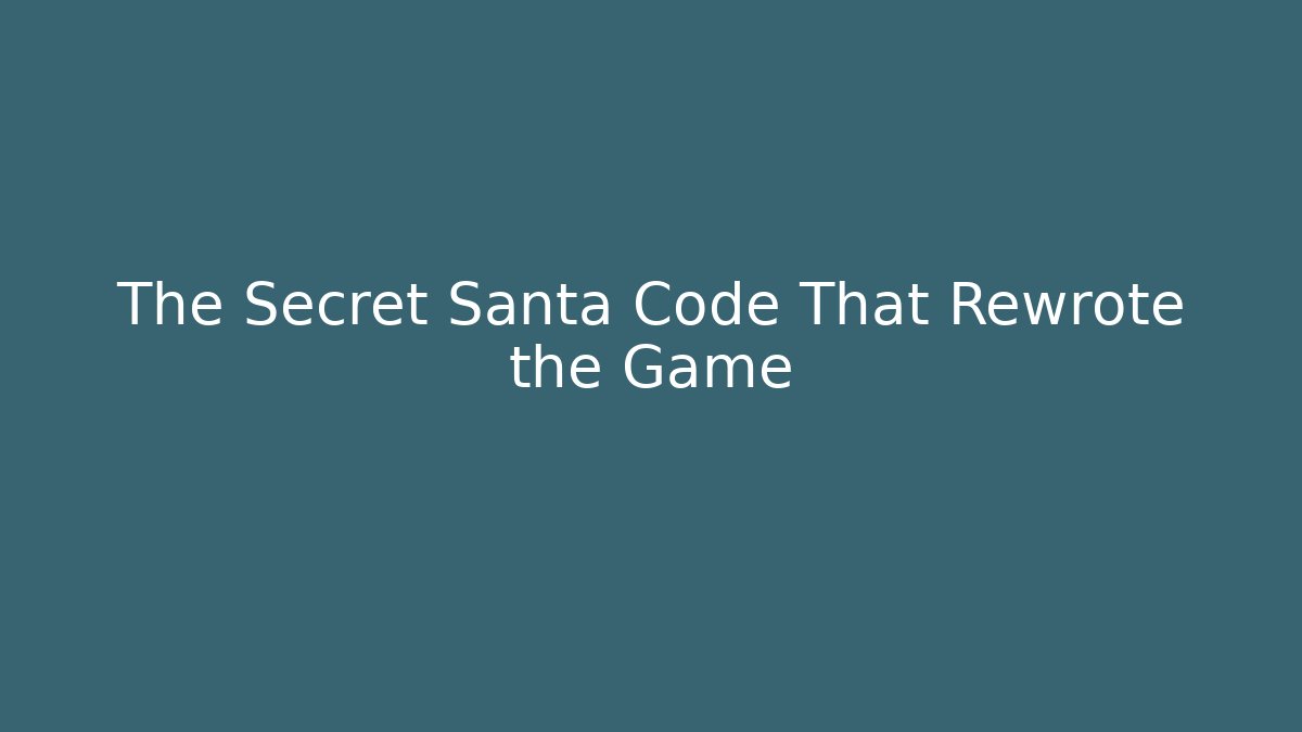 The Secret Santa Code That Rewrote the Game