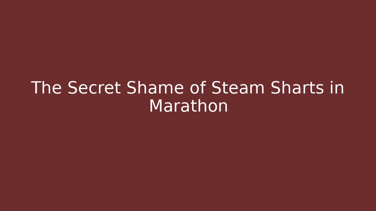 The Secret Shame of Steam Sharts in Marathon