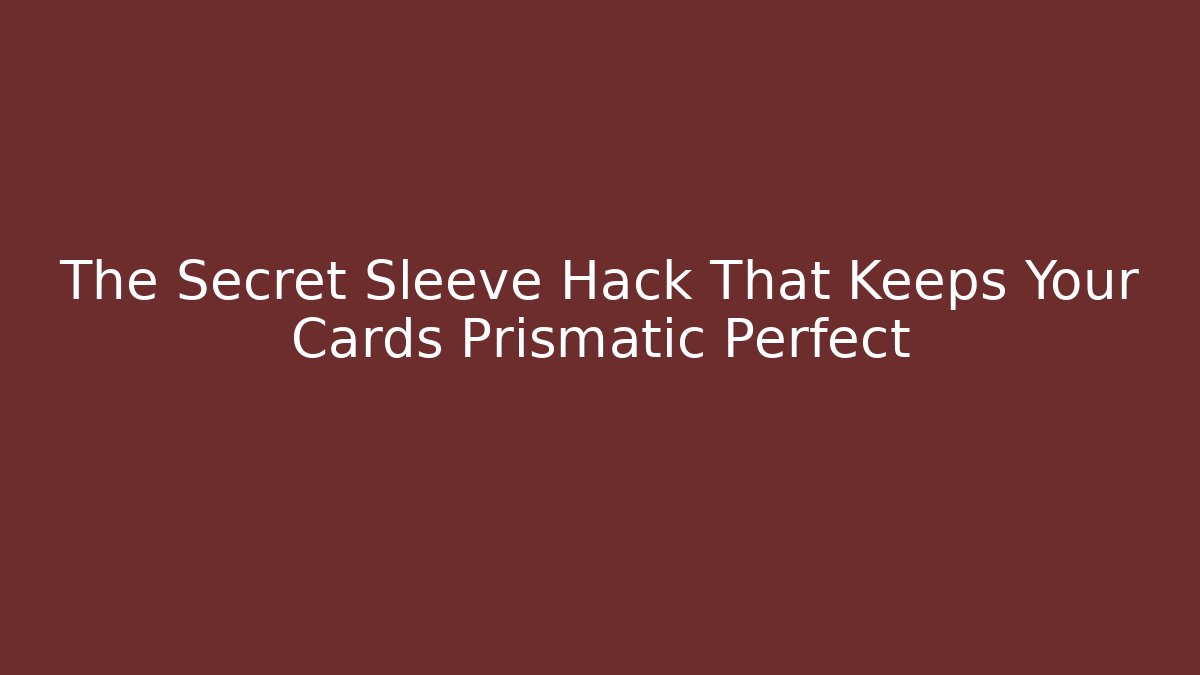 The Secret Sleeve Hack That Keeps Your Cards Prismatic Perfect