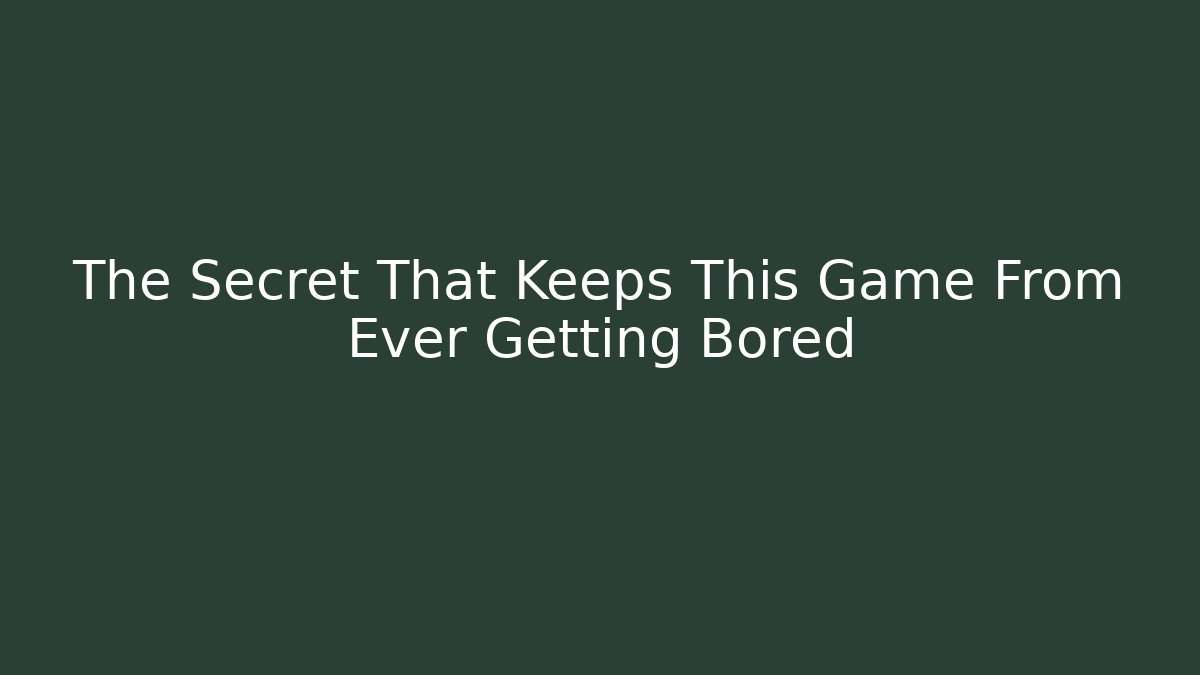 The Secret That Keeps This Game From Ever Getting Bored - Critter Realm