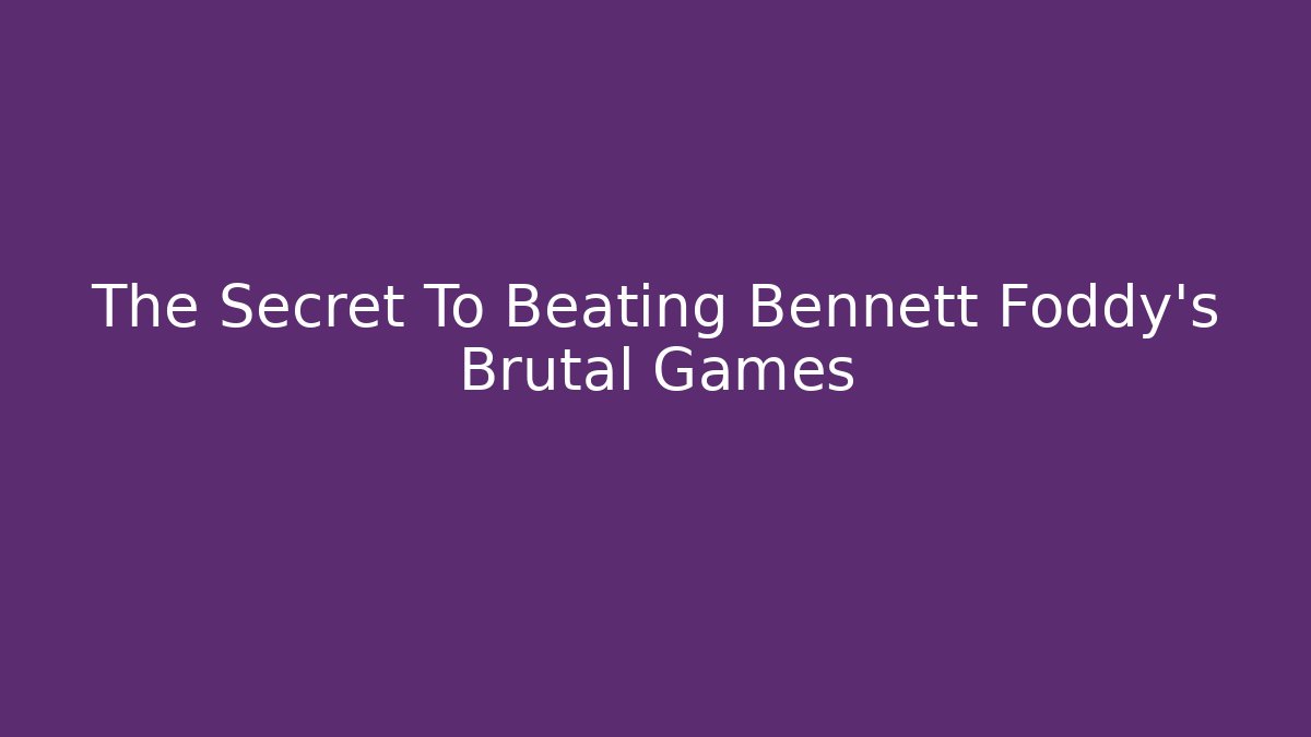 The Secret To Beating Bennett Foddy's Brutal Games