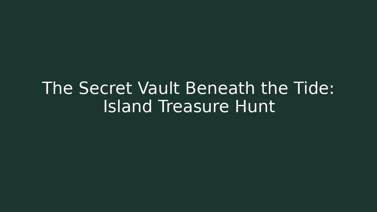The Secret Vault Beneath the Tide: Island Treasure Hunt