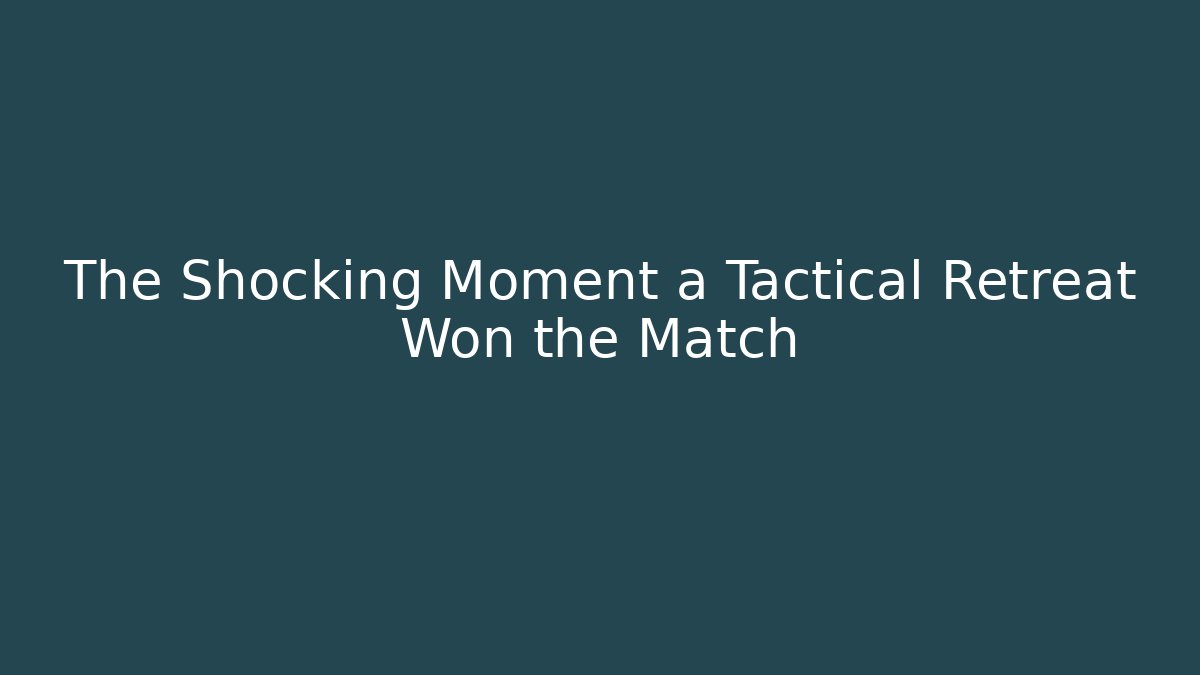 The Shocking Moment a Tactical Retreat Won the Match - Critter Realm