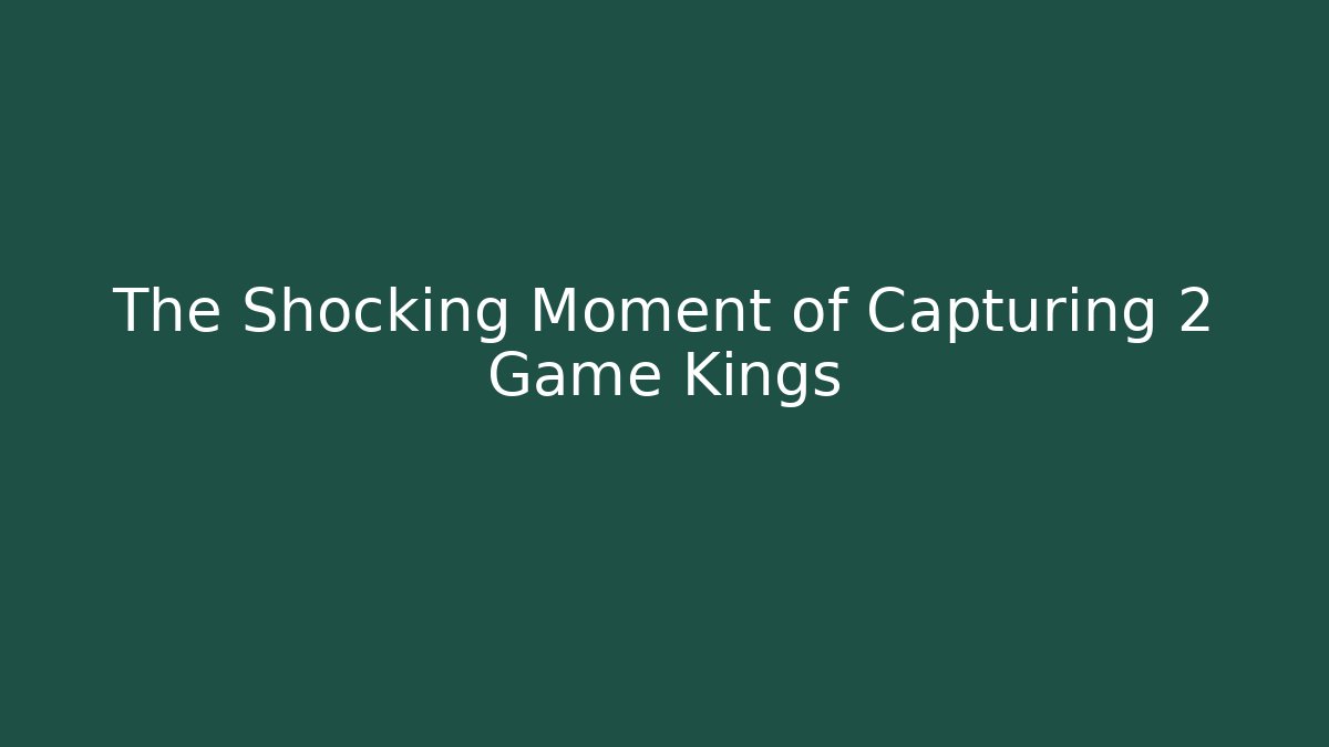 The Shocking Moment of Capturing 2 Game Kings
