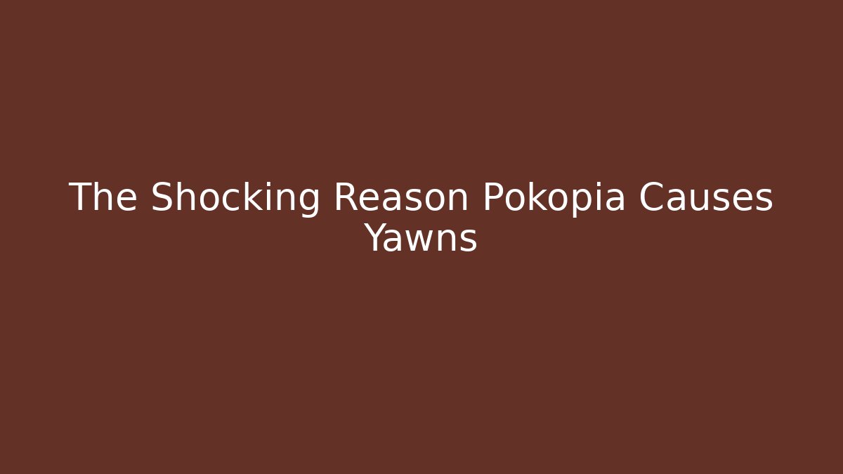 The Shocking Reason Pokopia Causes Yawns