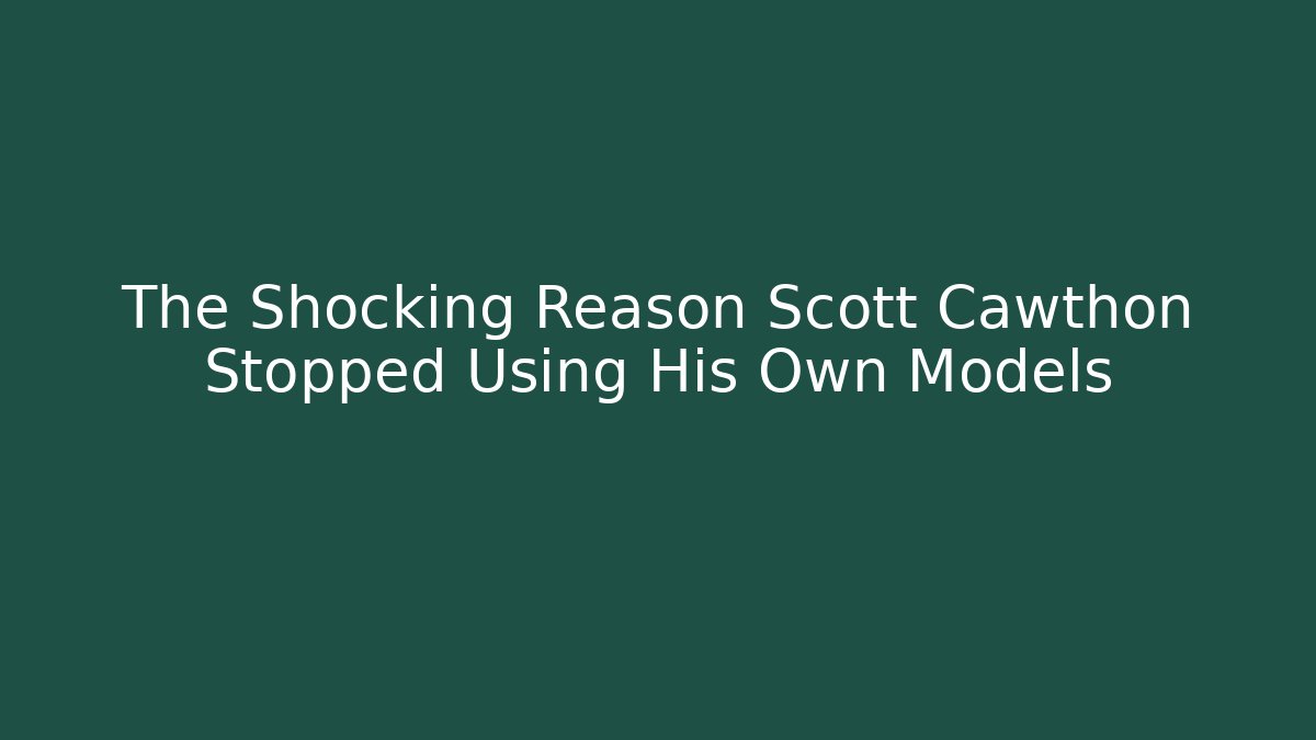 The Shocking Reason Scott Cawthon Stopped Using His Own Models