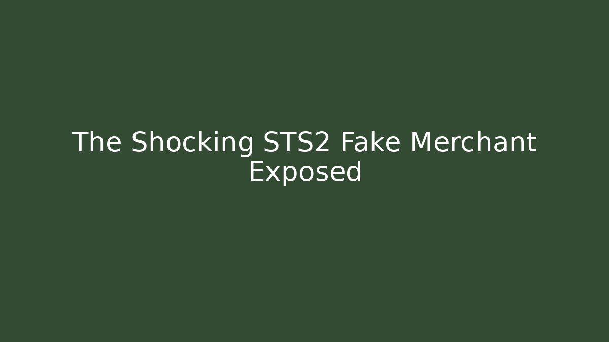 The Shocking STS2 Fake Merchant Exposed - Critter Realm