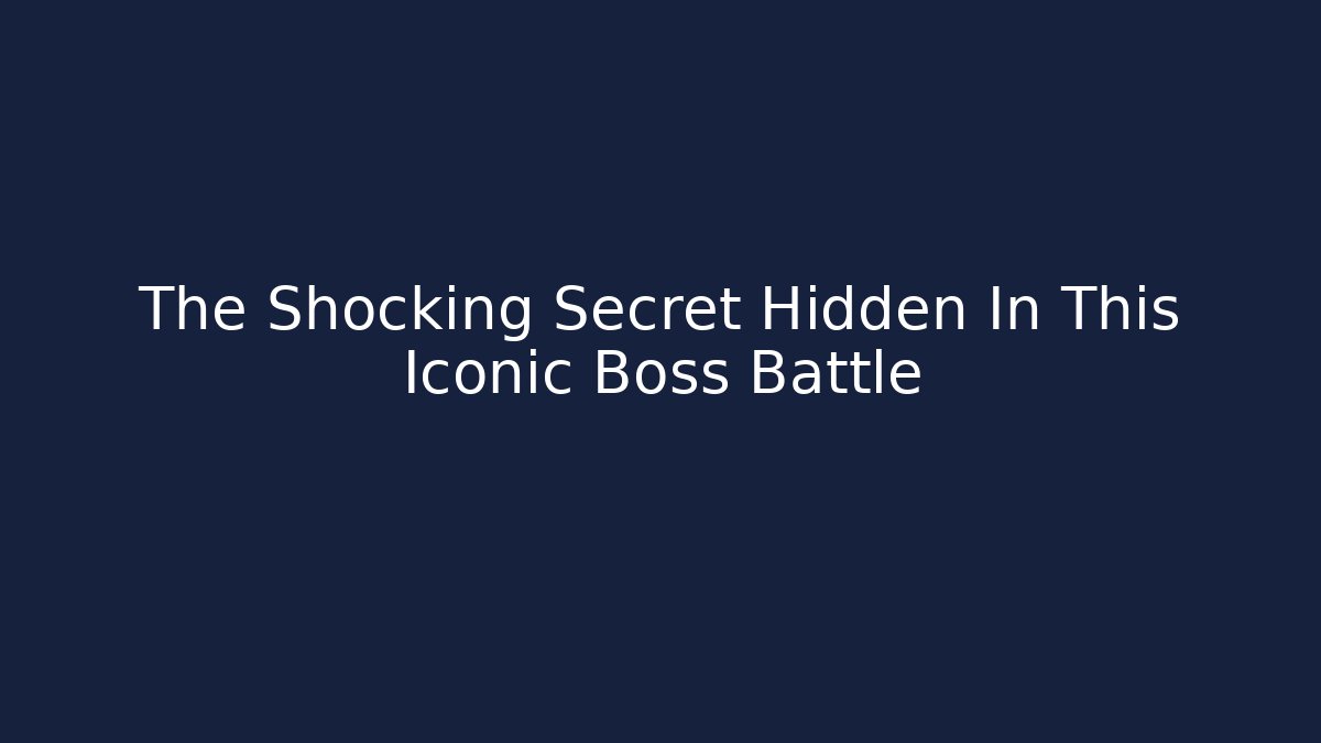 The Shocking Secret Hidden In This Iconic Boss Battle - Critter Realm