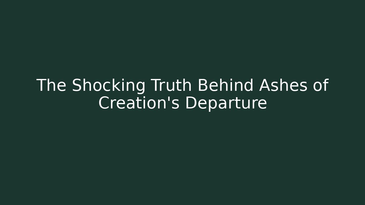The Shocking Truth Behind Ashes of Creation's Departure