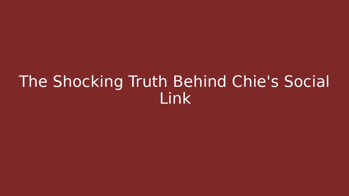 The Shocking Truth Behind Chie's Social Link - Critter Realm