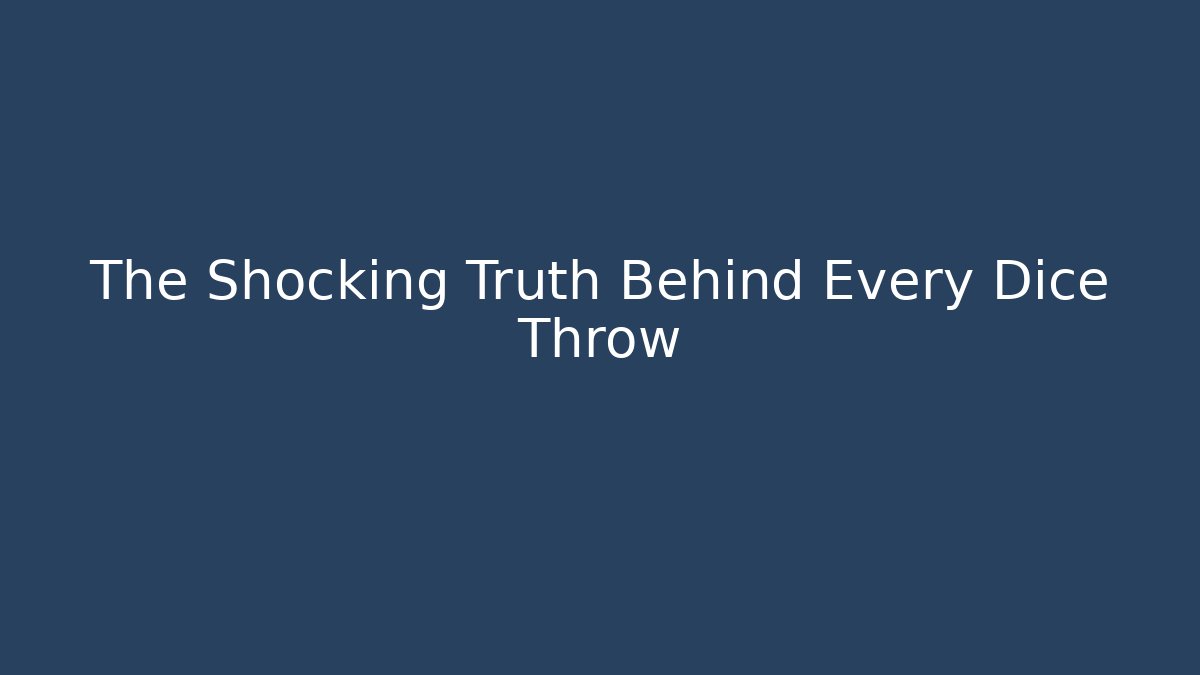 The Shocking Truth Behind Every Dice Throw - Critter Realm