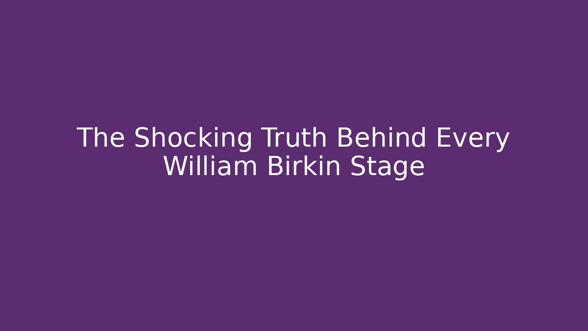 The Shocking Truth Behind Every William Birkin Stage