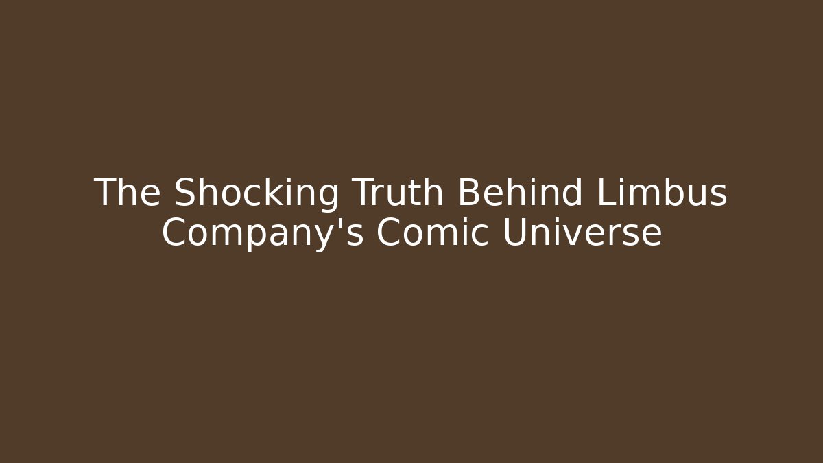 The Shocking Truth Behind Limbus Company's Comic Universe