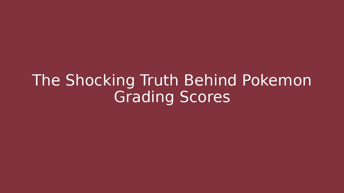 The Shocking Truth Behind Pokémon Grading Scores - Critter Realm