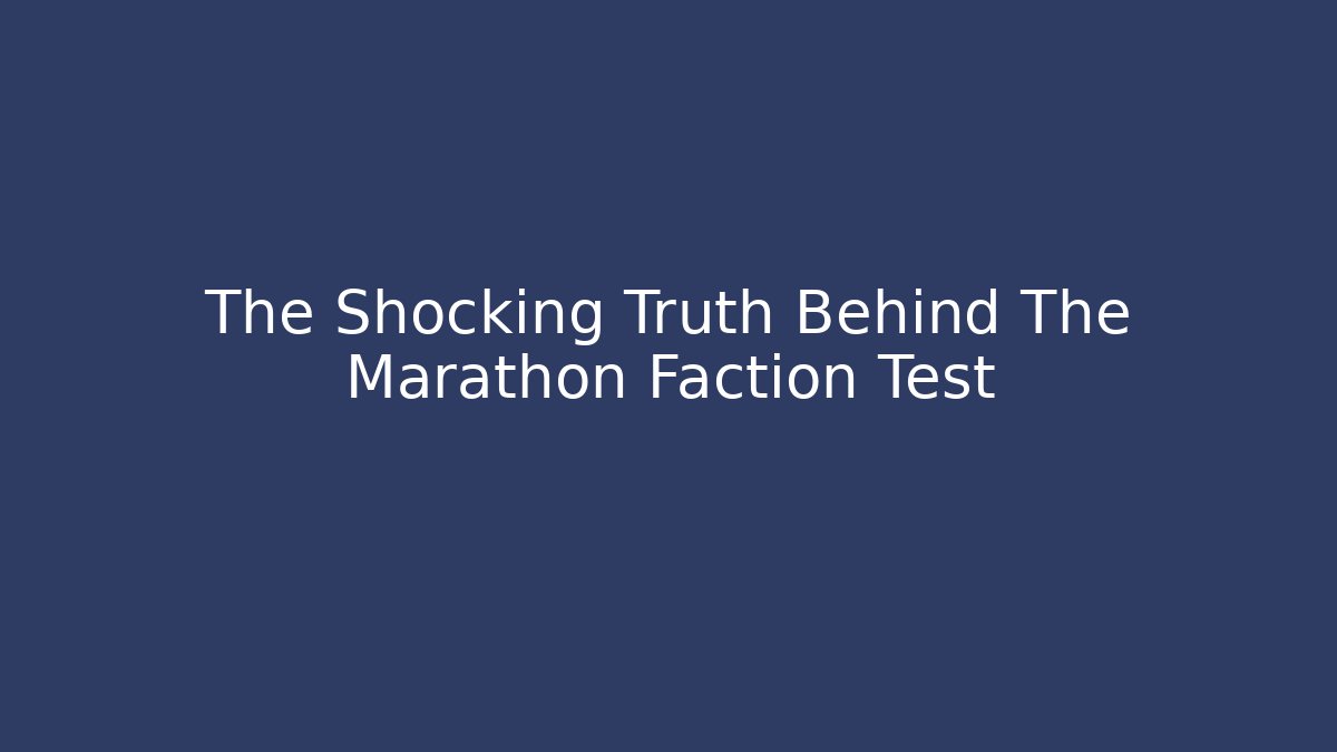 The Shocking Truth Behind The Marathon Faction Test